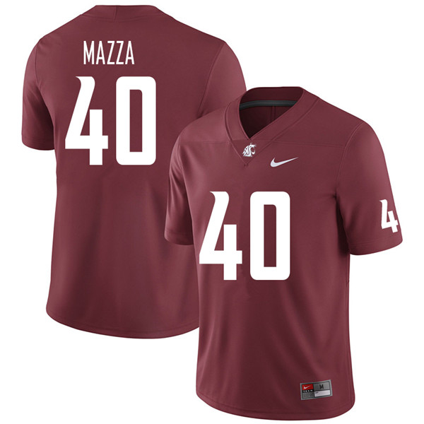 Men #40 Blake Mazza Washington State Cougars College Football Jerseys Sale-Crimson - Click Image to Close